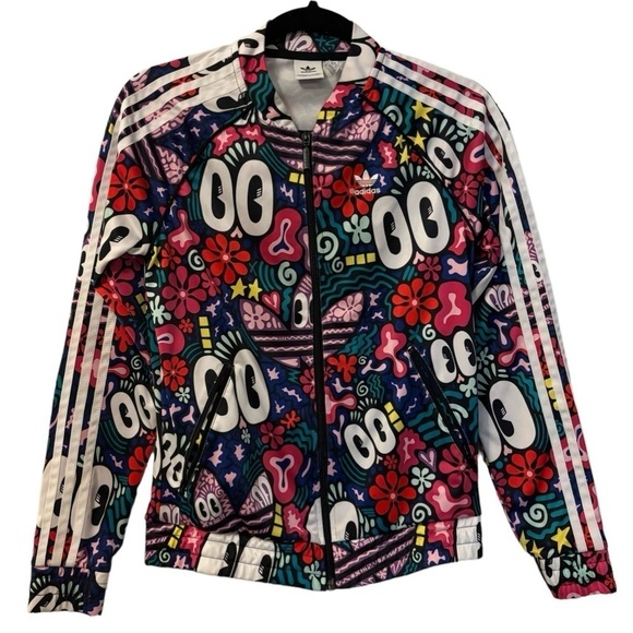 Adidas x Hattie Stewart Superstar Graphic Art-To-Wear Full Zip Track Jacket XS - Picture 1 of 13